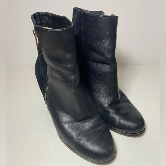 Michael Kors Ankle zip heel leather boots Sz  9.5 - Picture 1 of 11